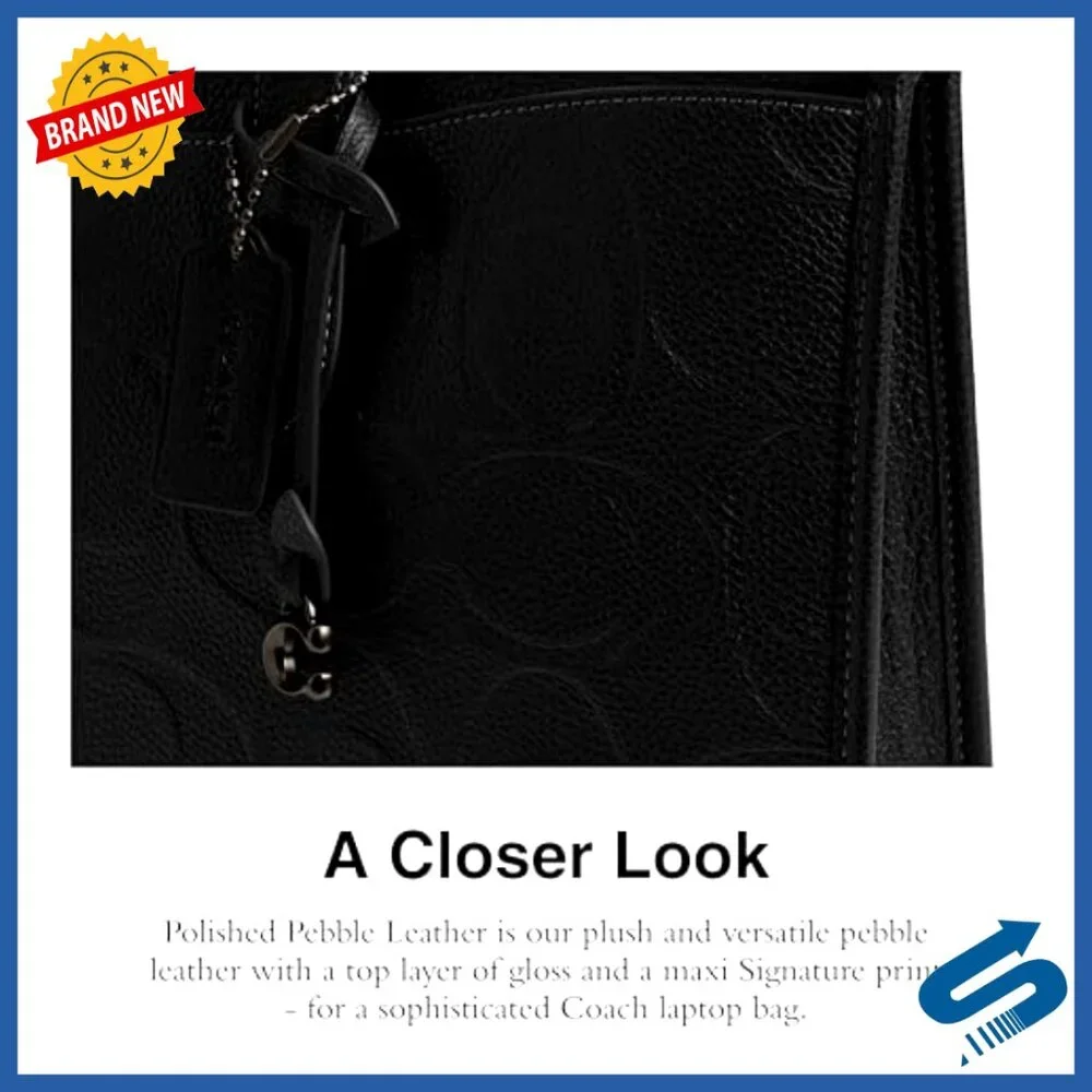 Leather Work Bag with Laptop Compartment Crossbody Briefcase
